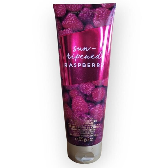Bath & Body Works Sun-Ripened Raspberry 8oz Ultimate Hydration Body Cream - Picture 2 of 3